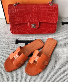 에르메스 올수공 오란 슬리퍼 샌들 페이던트 28